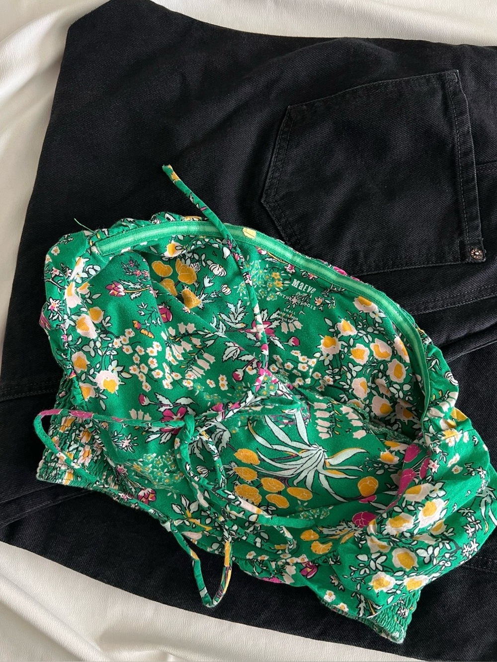 Anthropologie Green Halter Top ๐ - Picture 4 of 6